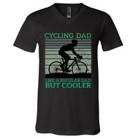 Cycling Dad Like A Regular Dad But Cooler V-Neck T-Shirt