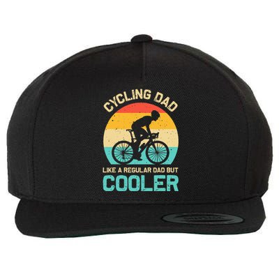 Cycling Dad Like A Regular Dad But Cooler Funny Cyclist Gift Wool Snapback Cap