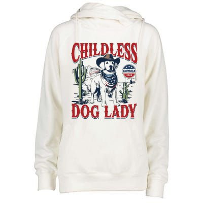 Childless Dog Lady Kamala For President 2024 Womens Funnel Neck Pullover Hood