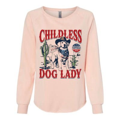 Childless Dog Lady Kamala For President 2024 Womens California Wash Sweatshirt