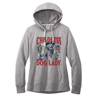 Childless Dog Lady Kamala For President 2024 Women's Fleece Hoodie