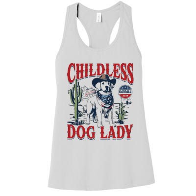 Childless Dog Lady Kamala For President 2024 Women's Racerback Tank