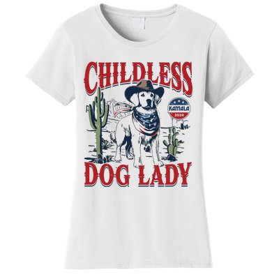 Childless Dog Lady Kamala For President 2024 Women's T-Shirt