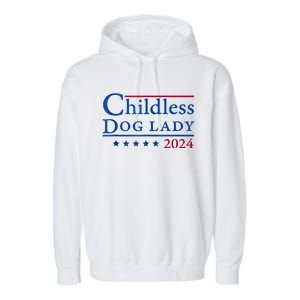 Childless Dog Lady For Madam President Kamala Harris 2024 Garment-Dyed Fleece Hoodie