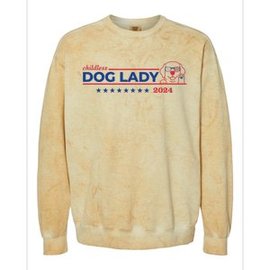 Childless Dog Lady Ladies Voting Election 2024 Usa Colorblast Crewneck Sweatshirt