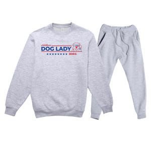 Childless Dog Lady Ladies Voting Election 2024 Usa Premium Crewneck Sweatsuit Set