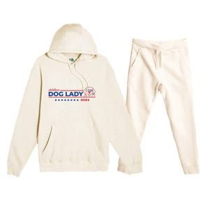 Childless Dog Lady Ladies Voting Election 2024 Usa Premium Hooded Sweatsuit Set