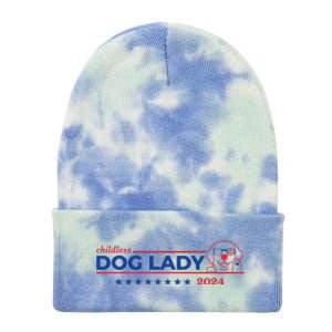 Childless Dog Lady Ladies Voting Election 2024 Usa Tie Dye 12in Knit Beanie