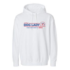 Childless Dog Lady Ladies Voting Election 2024 Usa Garment-Dyed Fleece Hoodie