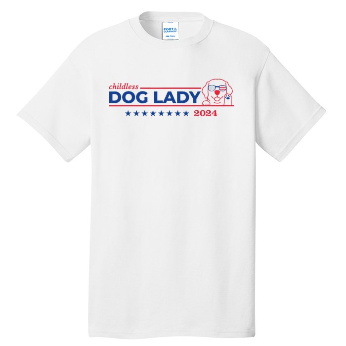 Childless Dog Lady Ladies Voting Election 2024 Usa Tall T-Shirt