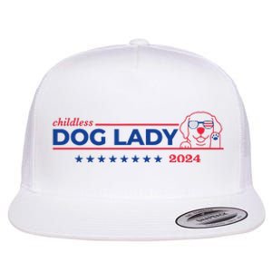 Childless Dog Lady Ladies Voting Election 2024 Usa Flat Bill Trucker Hat