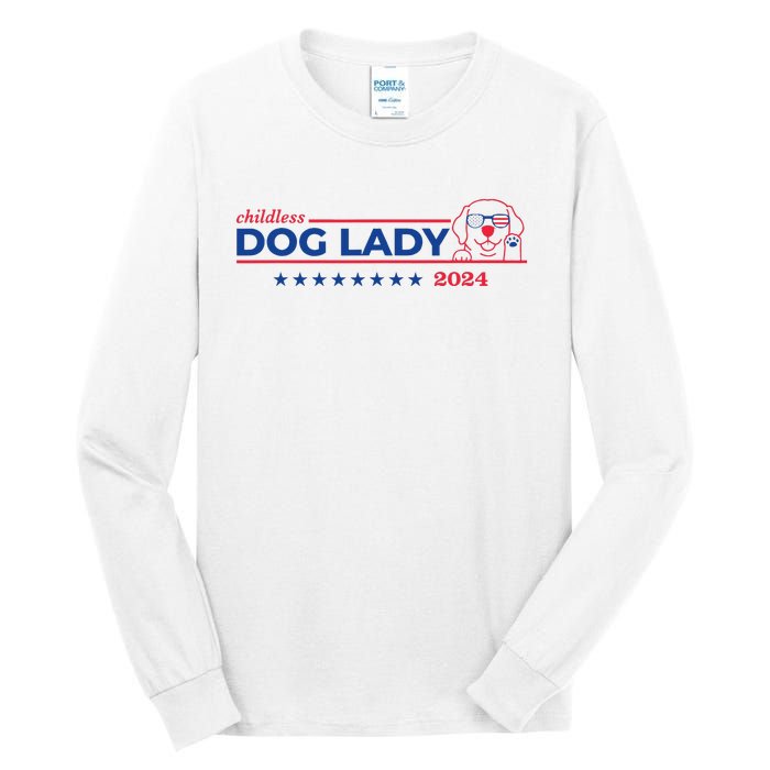 Childless Dog Lady Ladies Voting Election 2024 Usa Tall Long Sleeve T-Shirt