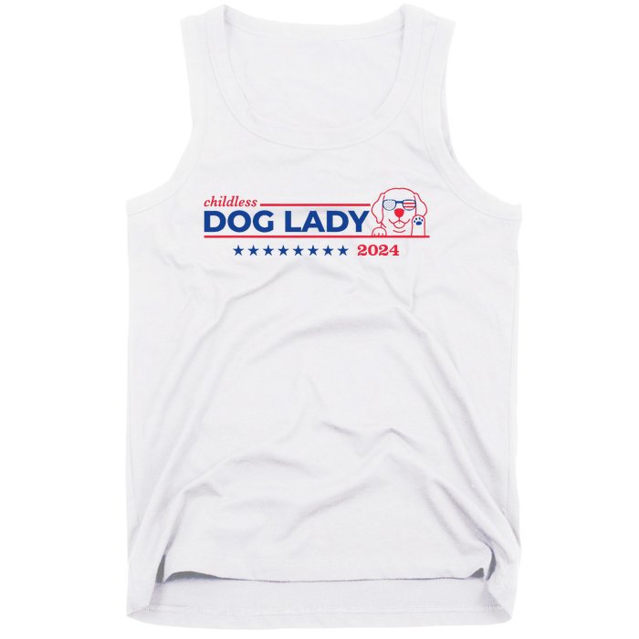 Childless Dog Lady Ladies Voting Election 2024 Usa Tank Top