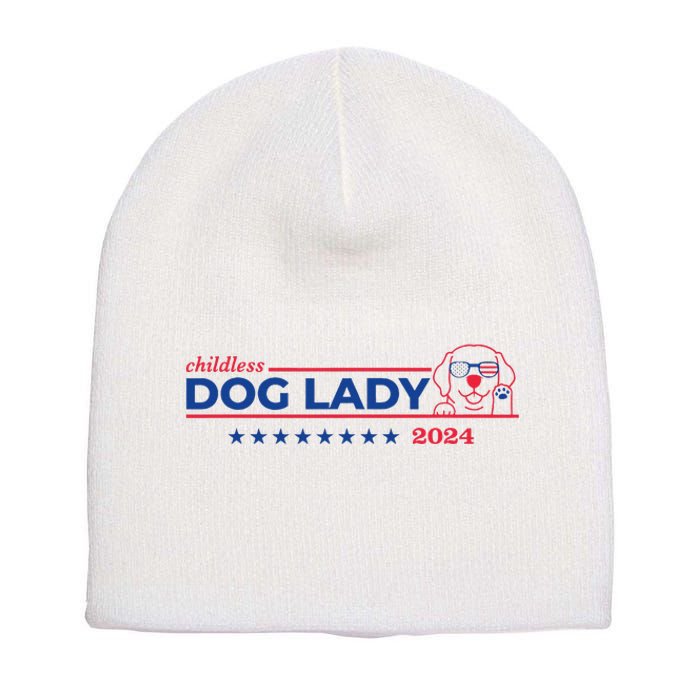 Childless Dog Lady Ladies Voting Election 2024 Usa Short Acrylic Beanie