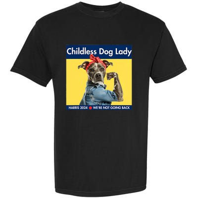 Childless Dog Lady Is Voting Kamala Election Usa 2024 Garment-Dyed Heavyweight T-Shirt