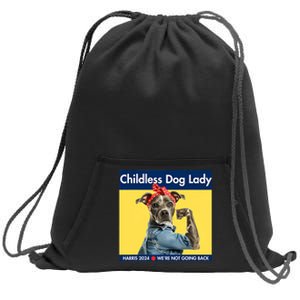 Childless Dog Lady Is Voting Kamala Election Usa 2024 Sweatshirt Cinch Pack Bag