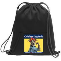 Childless Dog Lady Is Voting Kamala Election Usa 2024 Sweatshirt Cinch Pack Bag