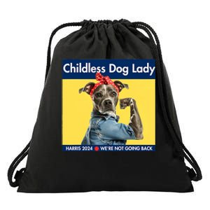 Childless Dog Lady Is Voting Kamala Election Usa 2024 Drawstring Bag