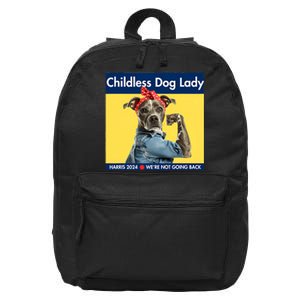 Childless Dog Lady Is Voting Kamala Election Usa 2024 16 in Basic Backpack