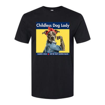 Childless Dog Lady Is Voting Kamala Election Usa 2024 Softstyle CVC T-Shirt