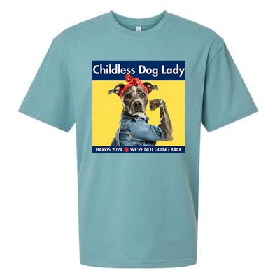 Childless Dog Lady Is Voting Kamala Election Usa 2024 Sueded Cloud Jersey T-Shirt