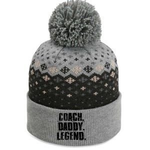 Coach Daddy Legend Motivational Coach Dad Fathers Day Gift The Baniff Cuffed Pom Beanie