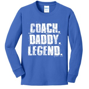 Coach Daddy Legend Motivational Coach Dad Fathers Day Gift Kids Long Sleeve Shirt