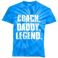 Coach Daddy Legend Motivational Coach Dad Fathers Day Gift Kids Tie-Dye T-Shirt