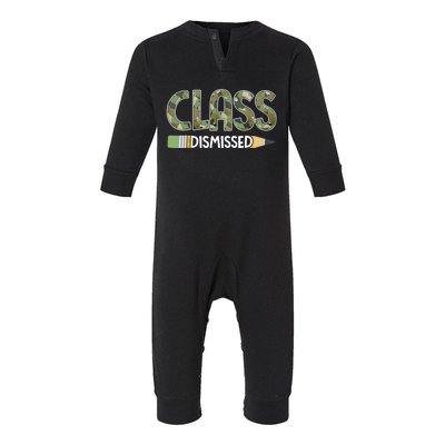 Class Dismissed Last Day Of School Camouflage Graduation Boy Infant Fleece One Piece