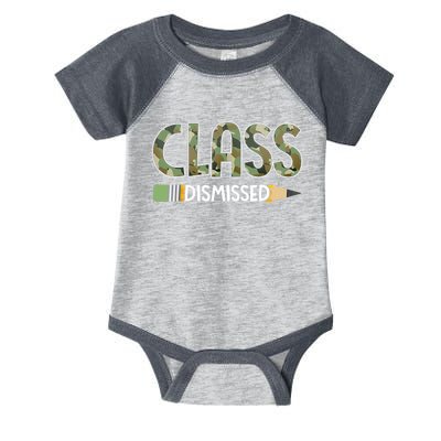 Class Dismissed Last Day Of School Camouflage Graduation Boy Infant Baby Jersey Bodysuit