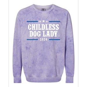 Childless Dog Lady Kamala Colorblast Crewneck Sweatshirt