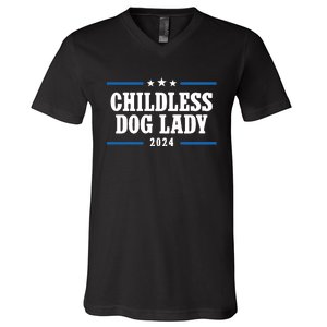 Childless Dog Lady Kamala V-Neck T-Shirt