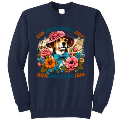 Childless Dog Lady Against Fascism Voting Kamala Dog Owners Tall Sweatshirt