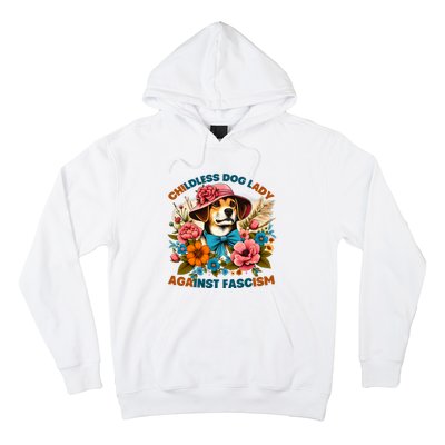 Childless Dog Lady Against Fascism Voting Kamala Dog Owners Hoodie