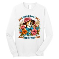 Childless Dog Lady Against Fascism Voting Kamala Dog Owners Long Sleeve Shirt