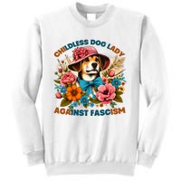 Childless Dog Lady Against Fascism Voting Kamala Dog Owners Sweatshirt