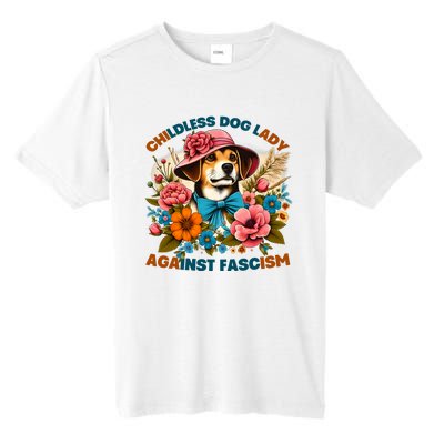 Childless Dog Lady Against Fascism Voting Kamala Dog Owners Tall Fusion ChromaSoft Performance T-Shirt