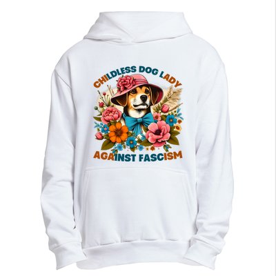 Childless Dog Lady Against Fascism Voting Kamala Dog Owners Urban Pullover Hoodie