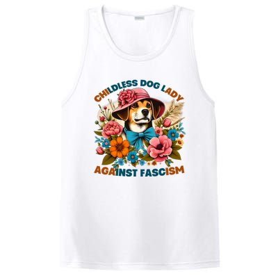 Childless Dog Lady Against Fascism Voting Kamala Dog Owners PosiCharge Competitor Tank