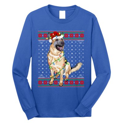 Christmas Dog Lighting Ugly Sweater Ger Shepherd Dog Xmas Cool Gift Long Sleeve Shirt