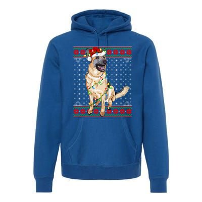 Christmas Dog Lighting Ugly Sweater Ger Shepherd Dog Xmas Cool Gift Premium Hoodie