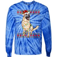 Christmas Dog Lighting Ugly Sweater Ger Shepherd Dog Xmas Cool Gift Tie-Dye Long Sleeve Shirt