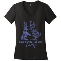 Childless Dog Ladies Vote Lady Election 2024 Women's V-Neck T-Shirt