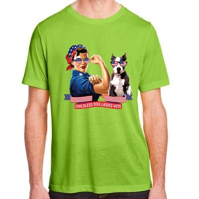 Childless Dog Lady Is Voting Kamala Election Usa 2024 Adult ChromaSoft Performance T-Shirt