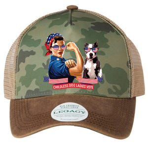 Childless Dog Lady Is Voting Kamala Election Usa 2024 Legacy Tie Dye Trucker Hat