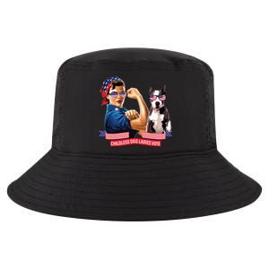 Childless Dog Lady Is Voting Kamala Election Usa 2024 Cool Comfort Performance Bucket Hat