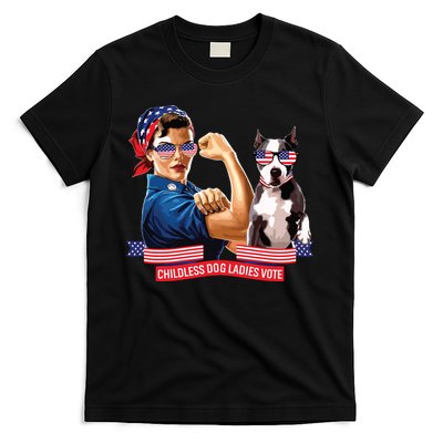 Childless Dog Lady Is Voting Kamala Election Usa 2024 T-Shirt