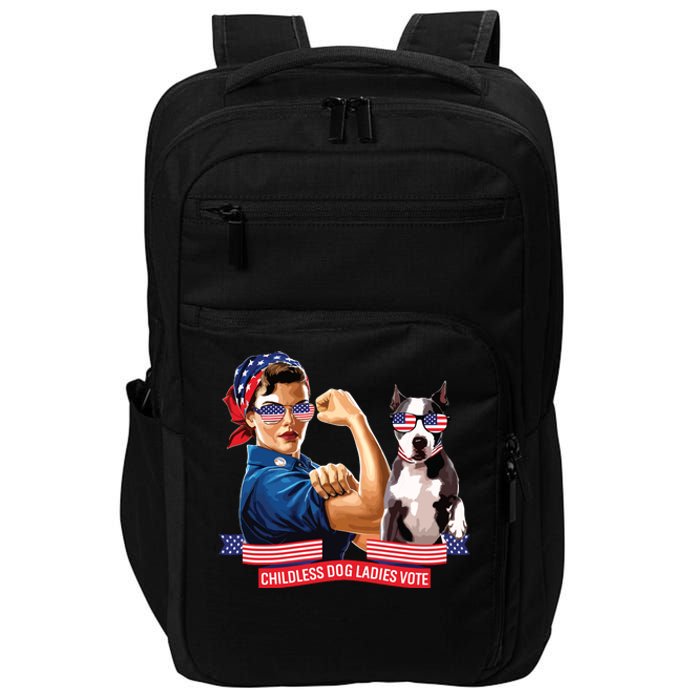 Childless Dog Lady Is Voting Kamala Election Usa 2024 Impact Tech Backpack