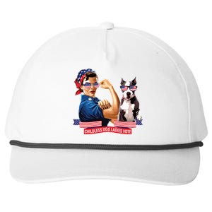 Childless Dog Lady Is Voting Kamala Election Usa 2024 Snapback Five-Panel Rope Hat