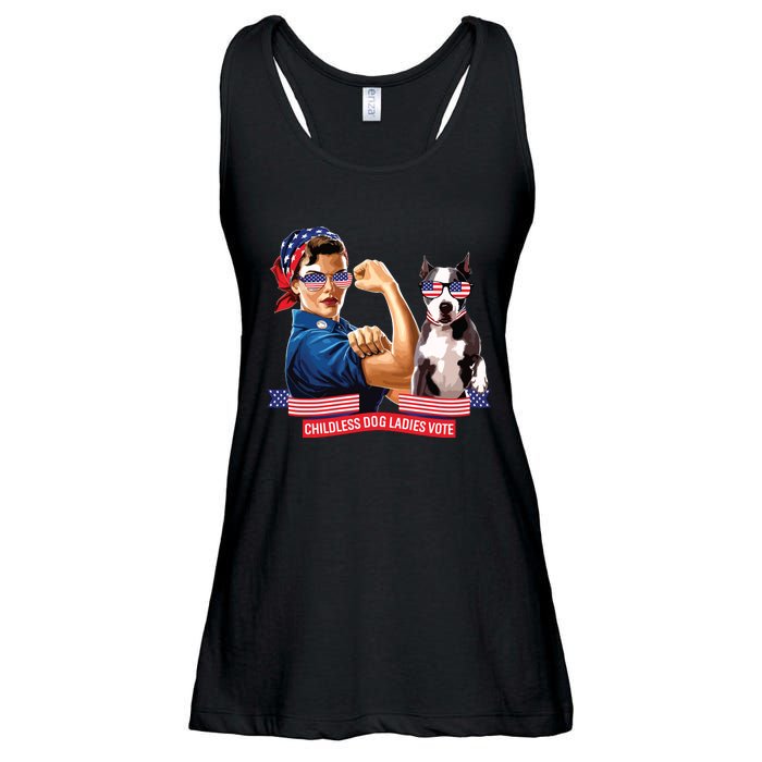 Childless Dog Lady Is Voting Kamala Election Usa 2024 Ladies Essential Flowy Tank